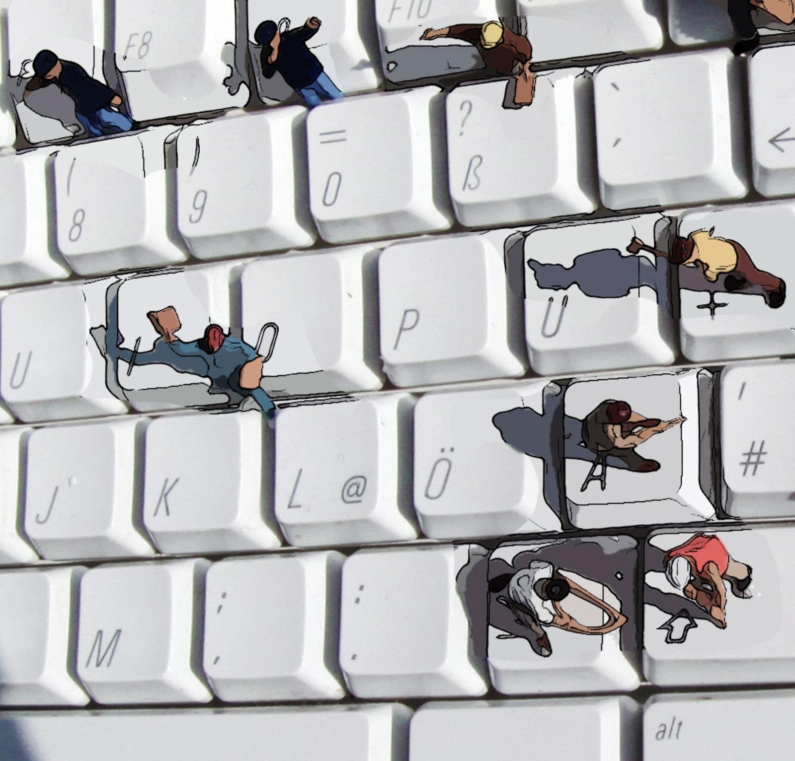 PC Tastatur Arbeit